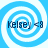 Four identical blue and white spiral patterns with dark blue text reading "Kelsey <8" overlaid on each.