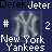 Animated sequence showing New York Yankees logo with varying text elements and color shifts