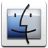 Pixelated icon shows a stylized face with two vertical eyes and a jagged black line forming a broken mouth over a blue-gray gradient background.