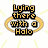 Pixelated text and imagery arranged in a with four distinct sections showing different phrases, colors, and backgrounds