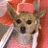 Animated contact sheet showing three sequential frames of a cartoon dog character with orange ears and pink clothing against a red background, displaying subtle facial expression changes across the sampled frames.