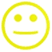 Nine yellow smiley face icons arranged in a , each with circular eyes and varying mouth shapes from neutral to wide smiles