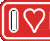 Red rectangular icon with white border showing "I ❤️ BOY" text and a small figure silhouette on the right side.