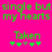 Green pixelated text on bright pink background reads 'single but my hearts Taken' with five green heart symbols below.