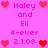 Pixelated pink background with repeated text and heart icons arranged in a pattern