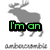 Pixelated gray moose with antlers stands in profile; text overlays change across frames while the animal remains static.