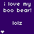 Purple background with white pixelated text and heart symbols repeating in a pattern, showing animation changes in heart symbol counts
