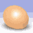 Animated sequence showing a brown egg cracking and hatching into a yellow chick with white head tuft, standing on light blue background.