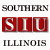 Animated contact sheet of six frames showing a Southern Illinois University mascot logo with red and white color scheme, featuring a stylized lion head in various states of animation.