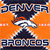 Static pixelated icon featuring a cartoon football player with orange background and blue text reading DENVER BRONCOS above and below the character.