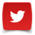 Red square icon with rounded corners featuring a white bird silhouette in the center, pixelated rendering on gray background.