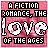 A static digital image displays a of identical pixelated icons featuring text and decorative elements on a pink background