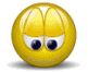 Yellow cartoon face with blue eyes and heart-shaped pupils, transitioning through multiple expressions including smiling, heart-eyed, and wide-eyed states.
