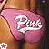 Pink heart-shaped icon with white cursive text 'Puss' on a brown background, featuring a small pink star in the corner.