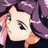 A 48x48 pixel buddy icon featuring a close-up of an anime-style character with purple hair and pink cheeks on the left, paired with "Anime IM" text in silver pixelated font on a black background to the right.