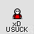 Pixel art character in red outfit with white face and black outline performing various poses including standing, bending, kicking, lying down, and raising arms.