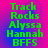 Green pixelated text on a pink-to-blue gradient background with four identical arranged in a