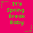 Green pixelated text 'It's Spring Break Baby' on bright pink background with small star and dot decorations.
