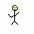 Pixelated stick figure with blonde hair and a circular face, standing against a white background with red text to the right.