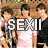 Four distinct group images of young men with overlaid text labels, each in a separate quadrant.