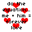 Pixelated red hearts and black text on white background with repeated 'do the equation.. me + him = forever love' phrases.
