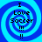 Four identical blue spiral backgrounds with black text reading "I Love Soccer !!! !!" arranged in a
