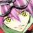 Pixelated anime-style character with pink hair and green eyes on left, next to black background with white text "Anime IM" and signature "C0M" on right.