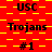 Red and yellow checkered background with repeated text elements in black.