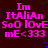 identical pink text icons on a dark red background with scattered blue dots, each displaying 'Im ItAliAn SoO lOvE mE<333' in stylized lettering