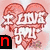 Pixelated heart-shaped icon with 'I LIKE YOU' text over pink hearts and a red 'n' in the corner.