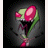 Animated icon shows a green alien with red eyes and pink nose, followed by repeated text about piggy's for science and lovered you.