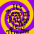 Four identical display a purple and yellow spiral background with black text reading "It's Peanut Butter Jelly Time" in a pixelated font