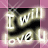 A 2x2 contact sheet of four animated frames from a neon-style buddy icon with text-based messages in different colors and styles.