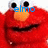 Red puppet with large black eyes and orange nose, blue text overlays reading 'elmo', '+ mike', and 'are cool' across different sections of the image.
