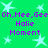Green background with light blue stars and purple text repeating 'Oh,Mee,Gee Oh,Mee,Gee Halie Moment' in two