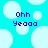 Pixelated blue text 'Ohh Yeaaa' on cyan background with white circles, static image.