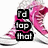 Pixelated icon shows stacked black text blocks with white letters reading 'TOP IDOL' over a pink and gray figure in motion.