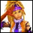 A pixelated anime-style character with long blonde hair and a purple headband on the left, next to stylized text "Anime IM" and "com" on a black background.