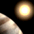 A pixelated image shows a bright glowing sun-like circle on the left and green text reading 'Original Icons .com' on the right against dark backgrounds.