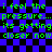 Green pixelated text repeats 'i feel the pressure... pressure... its getting closer now closer now' on a blue and black checkered background.