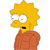 Pixelated character with spiky yellow hair, wide white eyes, and an open mouth wearing a red shirt against a plain background.