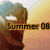 A pixelated image with a heart-shaped overlay, text reading "Summer 08," and partial visible elements.