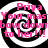Four identical display a black-and-white spiral background with pink text reading "Priya Your mas bow down to her!!!" in pixelated font