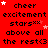 Red background with repeated text and star symbols; white stars animate by appearing, changing size, or fading in sequence across the frame.