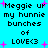 Pixelated text and pink stars on cyan background, repeated in four identical with slight variations