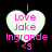 Four heart-shaped icons with pink text reading "Love Jake Ingrande <3" on a black background, each displaying subtle animation differences.