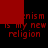 Red text on black background repeats 'Cullenism is my new religion' with red rectangular overlays obscuring parts of the text.
