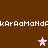 Brown background with white pixelated text repeating 'KARAOKE' horizontally, three pink star icons in different positions.