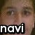 A composite image showing a person's face with text 'navi' and two anime-style character side-by-side