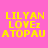 Four identical pixelated text in a , each with yellow text on colored backgrounds